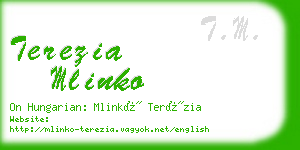 terezia mlinko business card